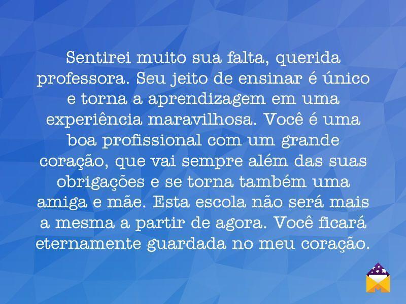 Sentirei muito sua falta, querida professora - Magia das 